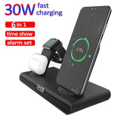 Smart Tech Shopping charging pad 6 in 1 Wireless Charger iPhone,Samsung Fast Charger with Holder